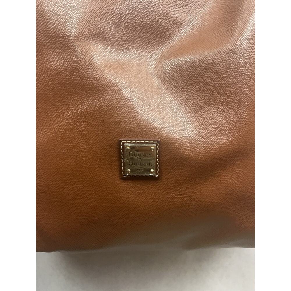 Dooney & Bourke Pebble Leather Large Tote East/West Sac Caramel Brown - Picture 7 of 17